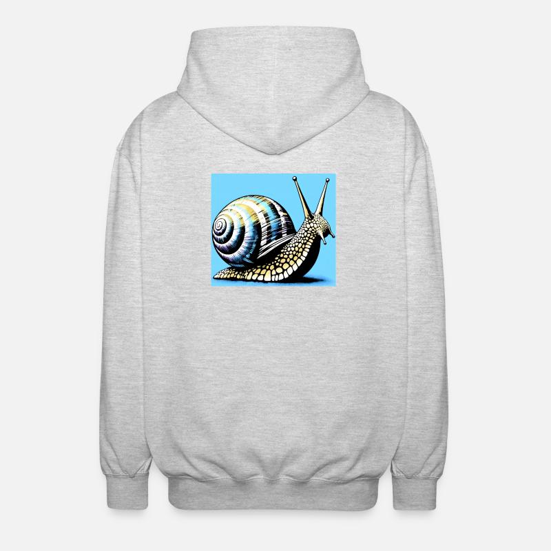 Escargot - Veste à capuche unisexe - gris clair chiné