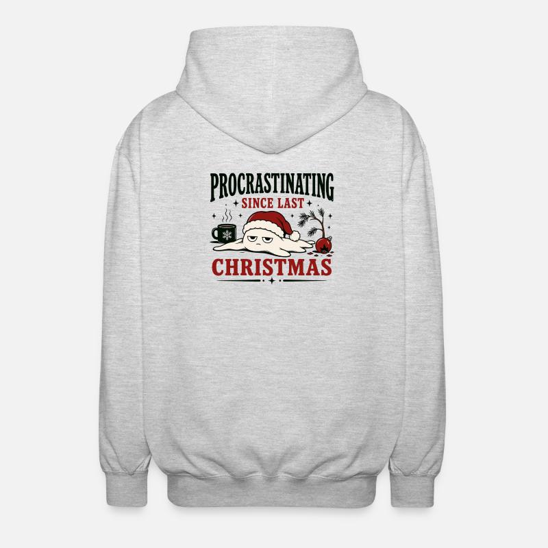 Procrastination depuis Noël dernier - Veste à capuche unisexe - gris clair chiné