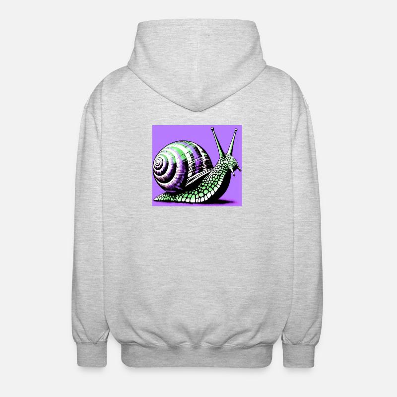 Escargot - Veste à capuche unisexe - gris clair chiné