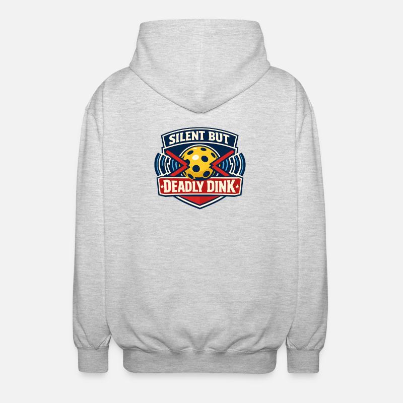 Silent Dink Bowling Joke - Unisex Hooded Jacket - light heather grey
