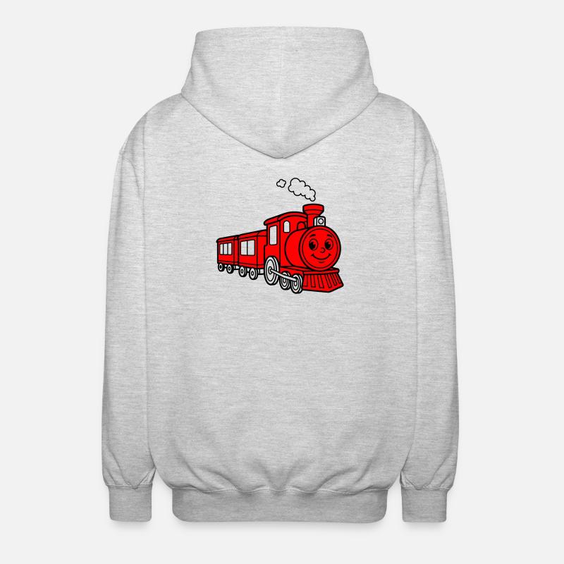 Train children - Unisex Hooded Jacket - light heather grey