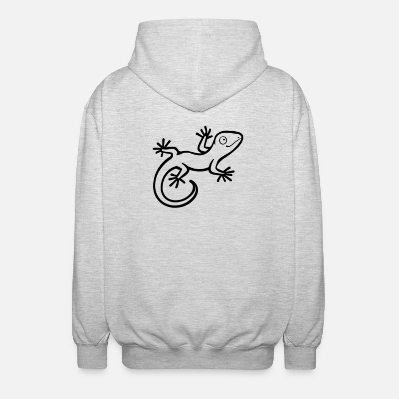lizard - Unisex Hooded Jacket - light heather grey