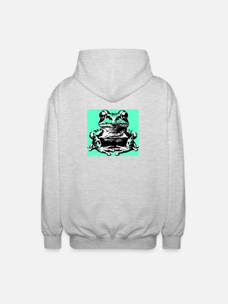 frog - Unisex Hooded Jacket - light heather grey
