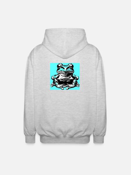 frog - Unisex Hooded Jacket - light heather grey