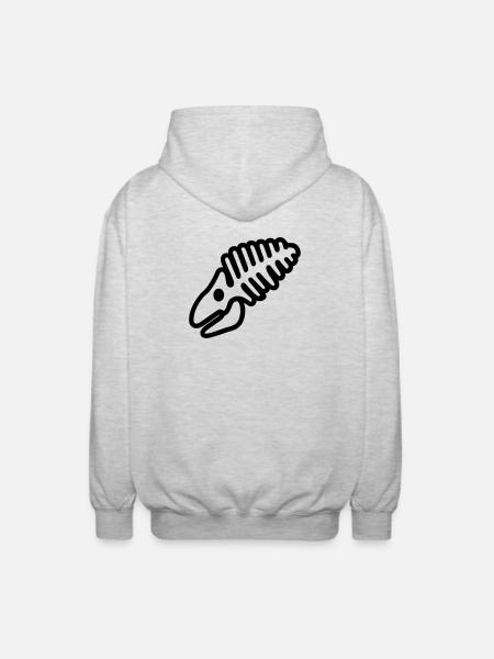Fossil - Unisex Kapuzenjacke - Hellgrau meliert