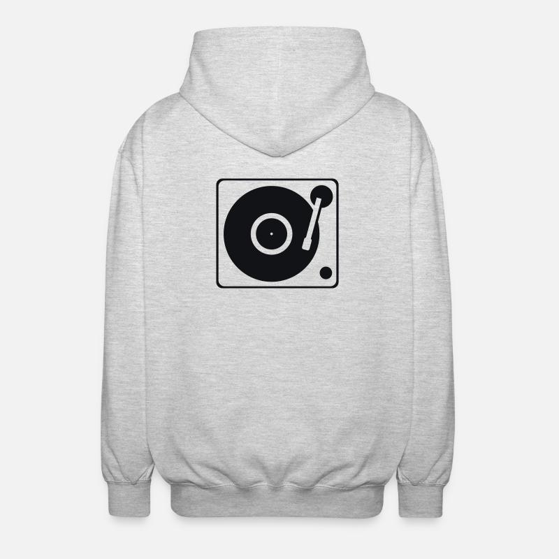 turntable - Unisex Hooded Jacket - light heather grey
