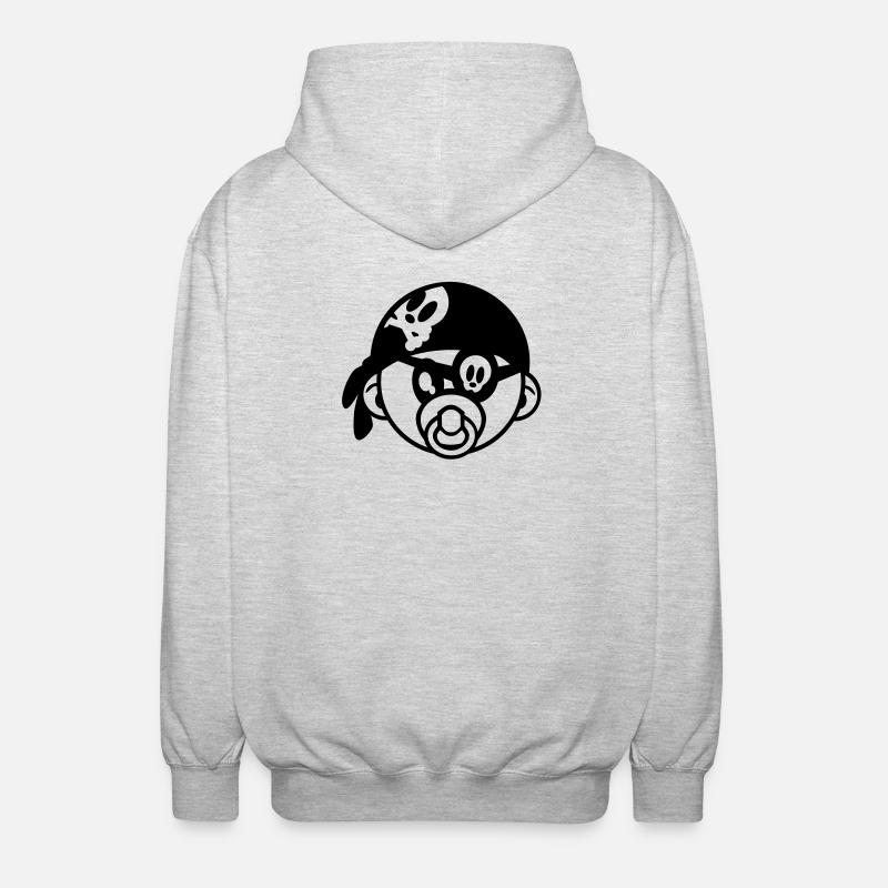 pirate de bébé - Veste à capuche unisexe - gris clair chiné