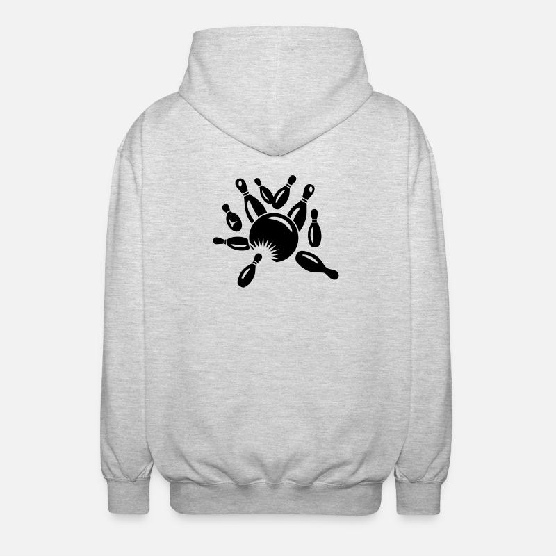 Kegel und Kugel - Unisex Kapuzenjacke - Hellgrau meliert