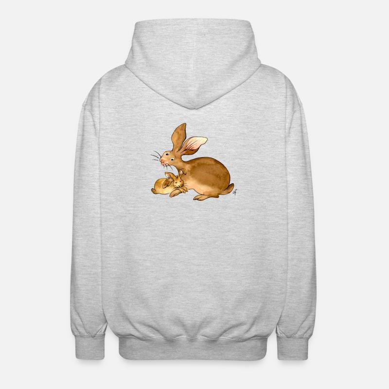 Ich möchte immer bei Dir bleiben - Unisex Kapuzenjacke - Hellgrau meliert
