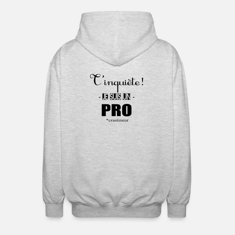 Procrastinateur - Veste à capuche unisexe - gris clair chiné
