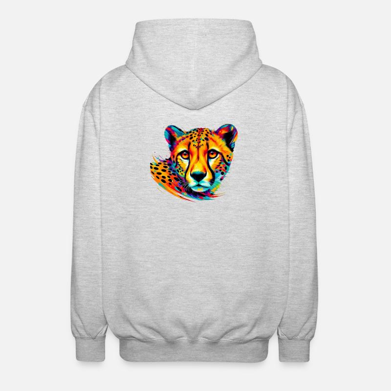 Gepard - Unisex Kapuzenjacke - Hellgrau meliert