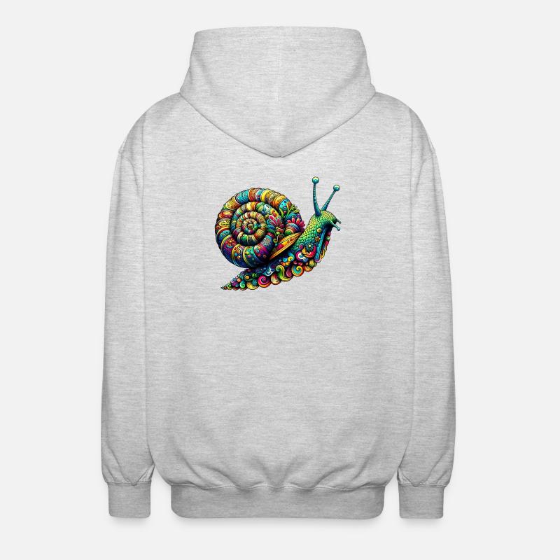 Escargot - Veste à capuche unisexe - gris clair chiné