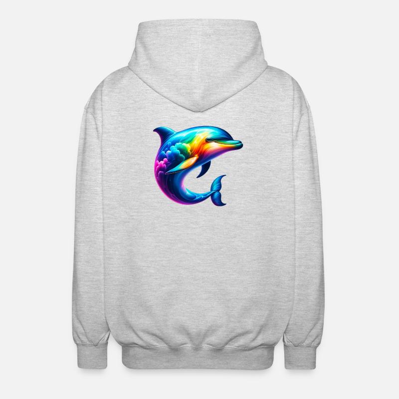 Dolphin - Unisex Hooded Jacket - light heather grey