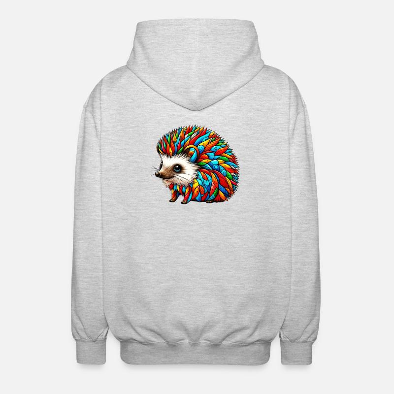 Igel - Unisex Kapuzenjacke - Hellgrau meliert