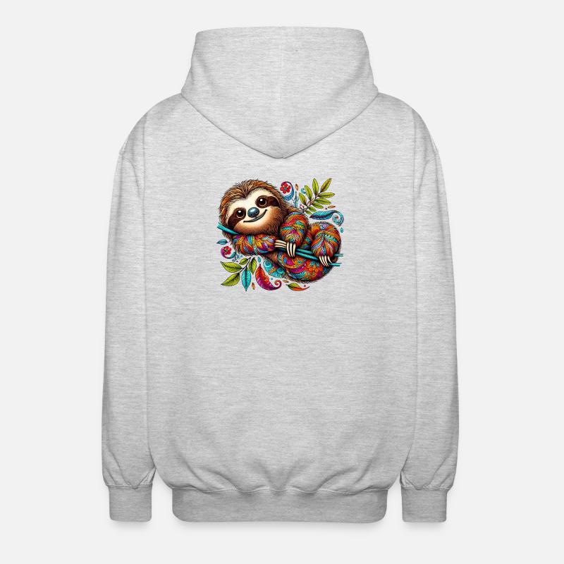Faultier - Unisex Kapuzenjacke - Hellgrau meliert