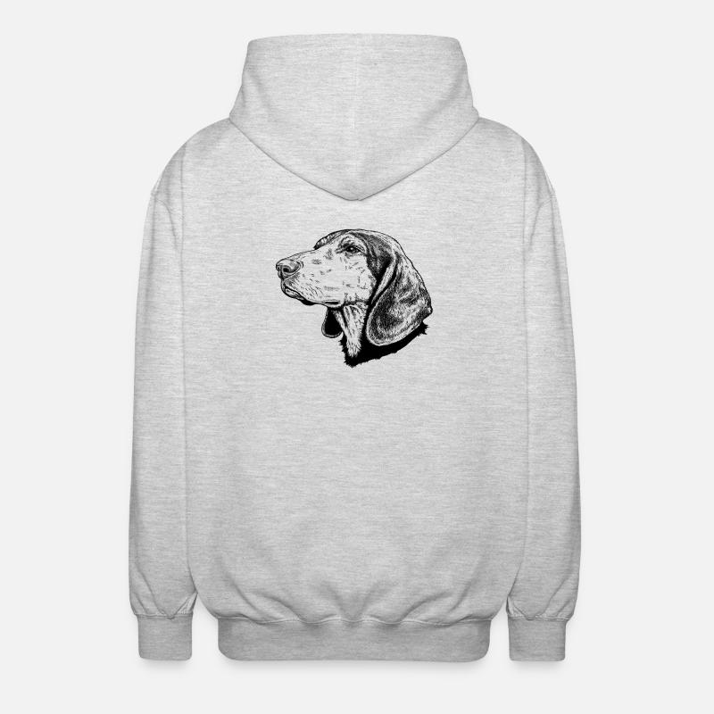 Griechische Bracke 01s Hellenikos Ichnilatis - Unisex Kapuzenjacke - Hellgrau meliert