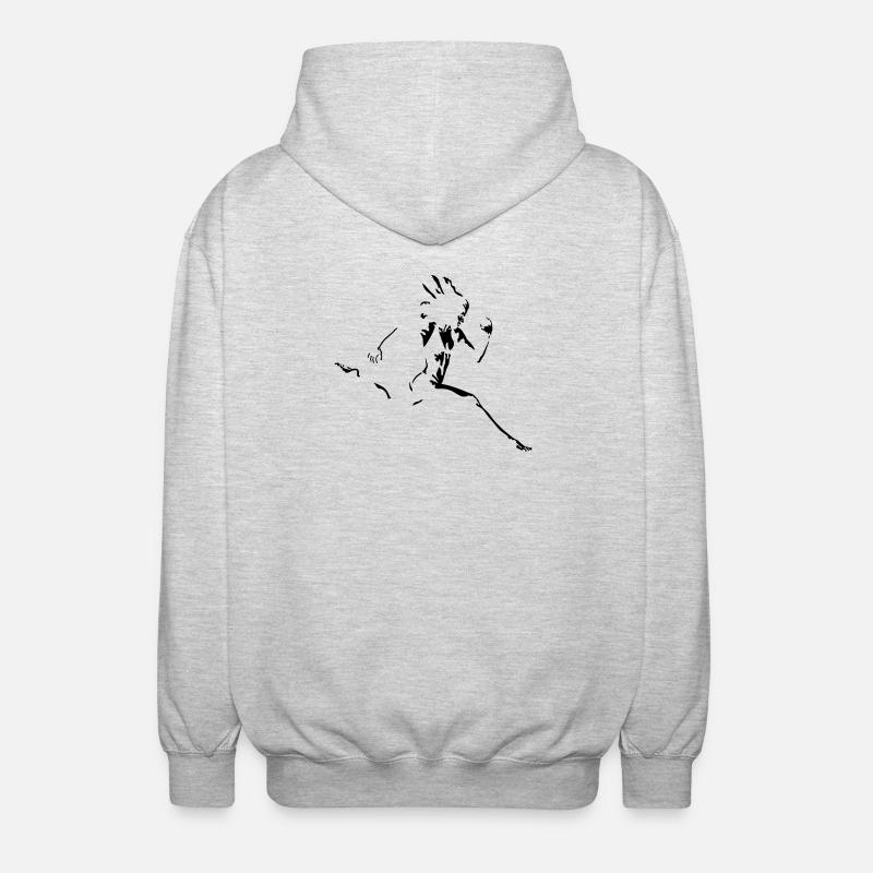 runner - Unisex Hooded Jacket - light heather grey