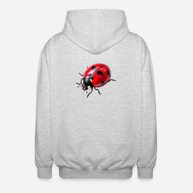 Les coccinelles sont aussi appelées coccinelles - Veste à capuche unisexe - gris clair chiné