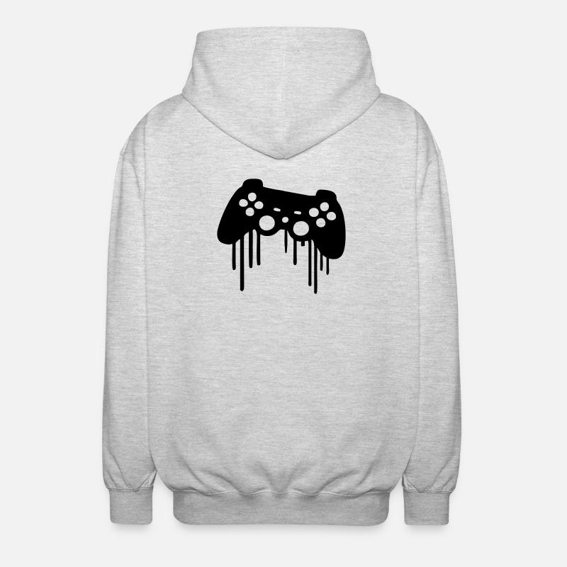 Gaming Controller - Unisex Hooded Jacket - light heather grey