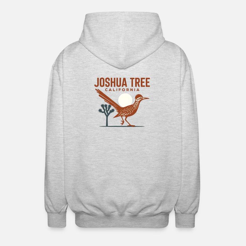 Joshua Tree Roadrunner Sunset - Unisex Hooded Jacket - light heather grey