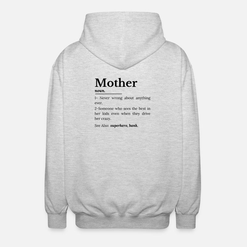 Définition de la mère - Veste à capuche unisexe - gris clair chiné