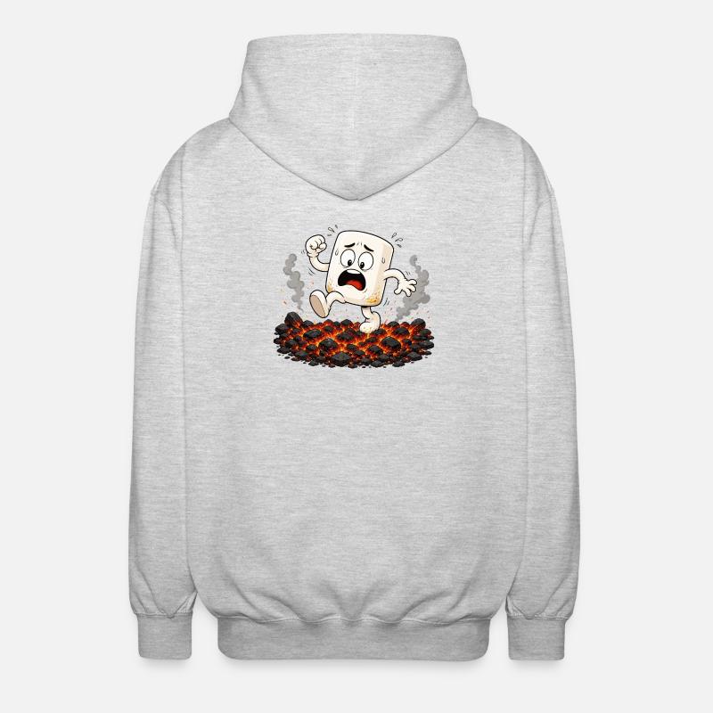 Marshmallow marche sur des braises incandescentes - Veste à capuche unisexe - gris clair chiné