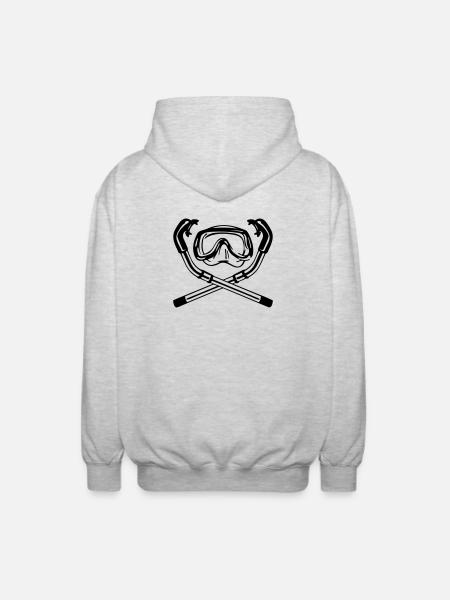 taucher - diving is not a crime - Unisex Hooded Jacket - light heather grey