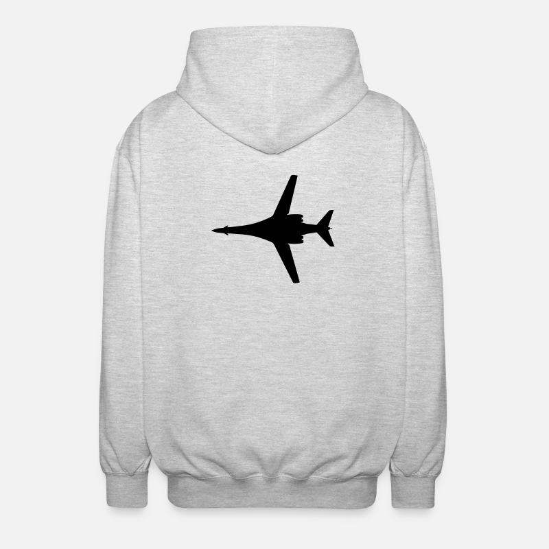B-1B - Unisex Kapuzenjacke - Hellgrau meliert