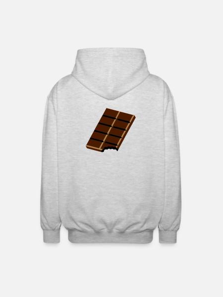 Une barre de chocolat - Veste à capuche unisexe - gris clair chiné