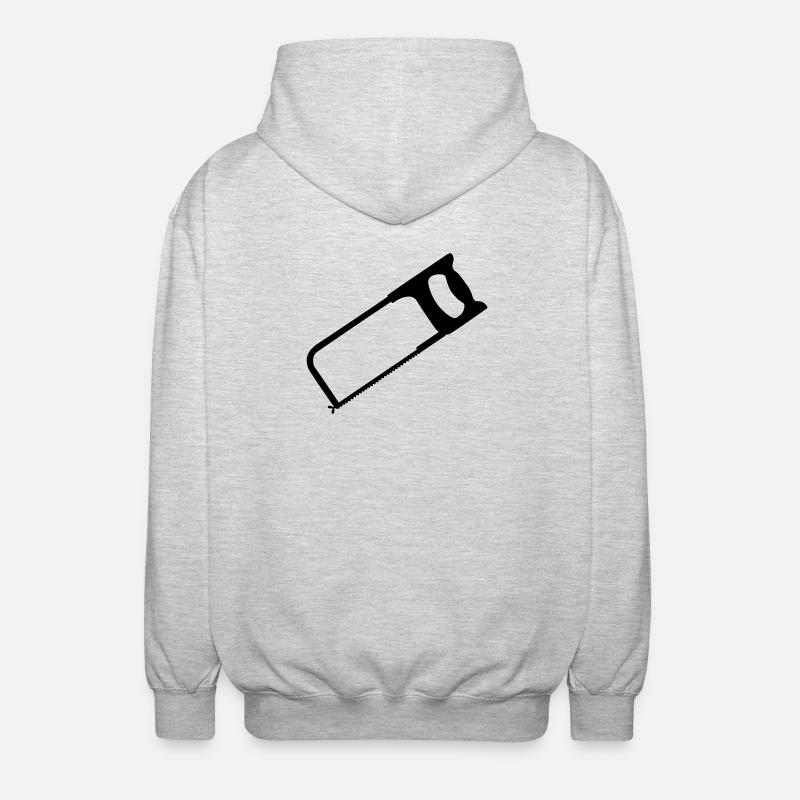 hacksaw tools - Unisex Hooded Jacket - light heather grey