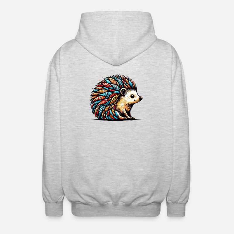 Hedgehog - Unisex Hooded Jacket - light heather grey
