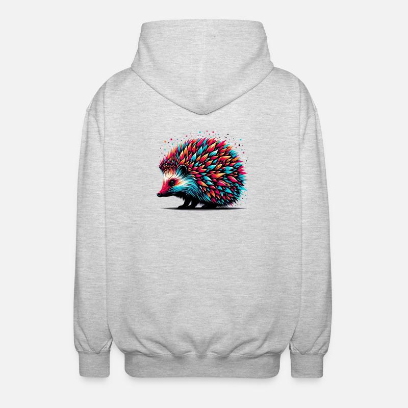 Hedgehog - Unisex Hooded Jacket - light heather grey