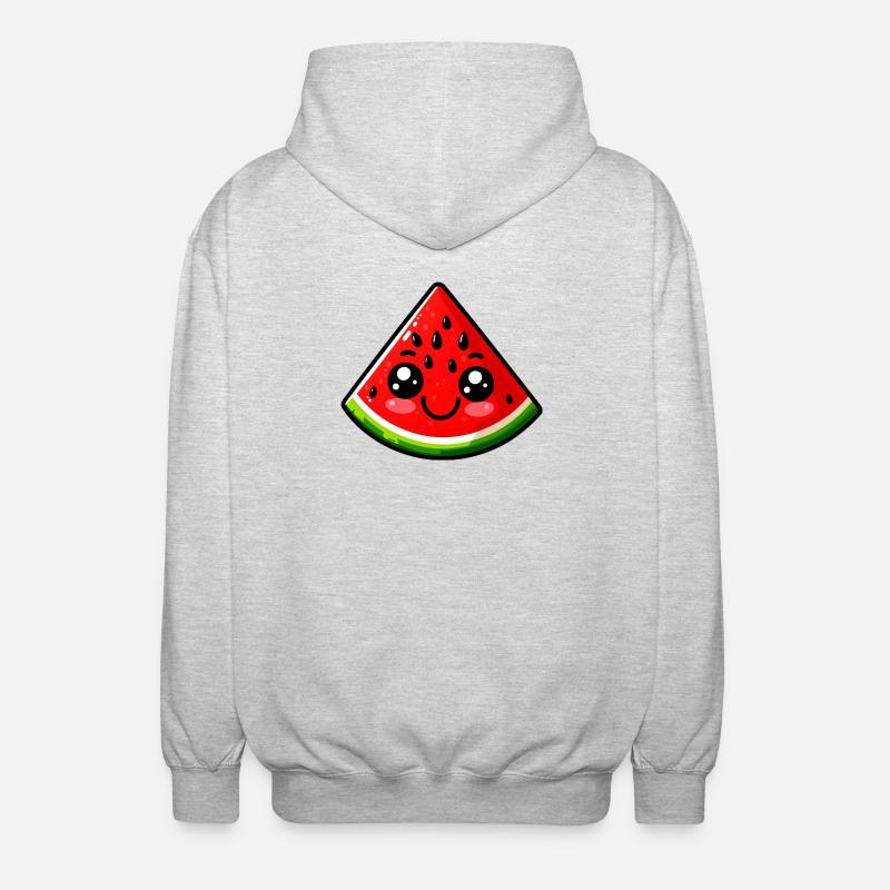 Pastèque Pastèques - Veste à capuche unisexe - gris clair chiné