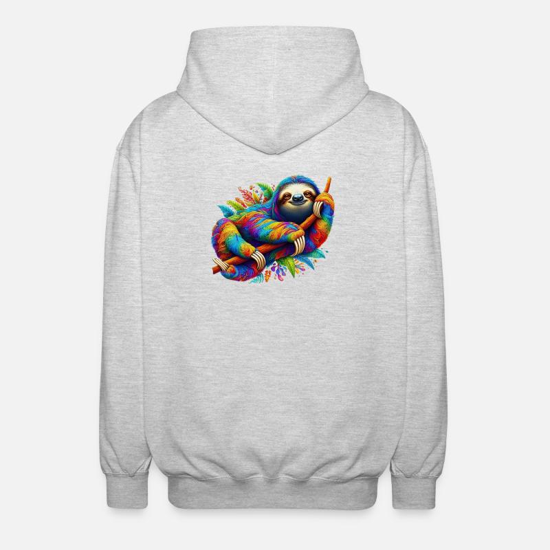 Faultier - Unisex Kapuzenjacke - Hellgrau meliert