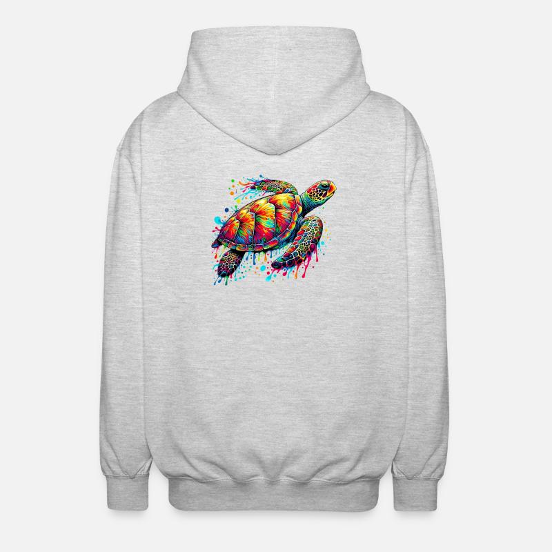 Turtle - Unisex Hooded Jacket - light heather grey