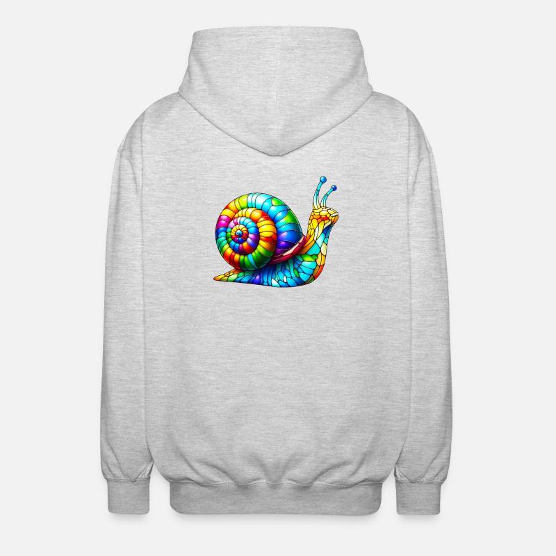 Escargot - Veste à capuche unisexe - gris clair chiné