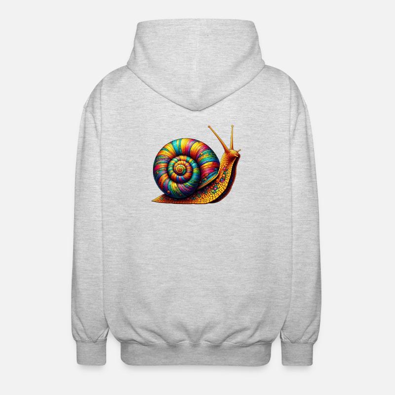 Escargot - Veste à capuche unisexe - gris clair chiné