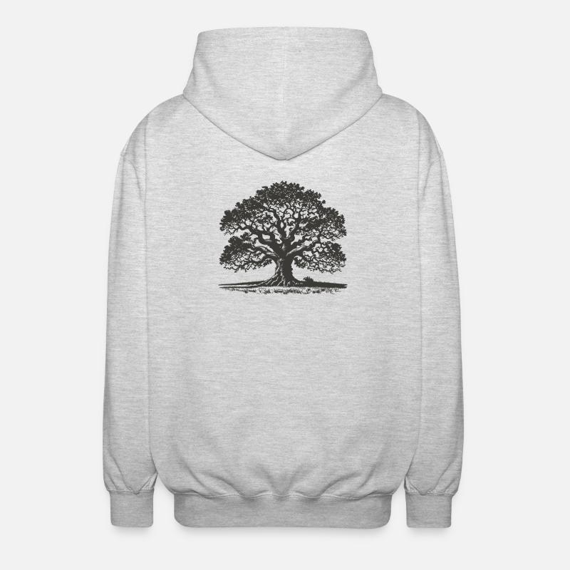 Chêne - Veste à capuche unisexe - gris clair chiné