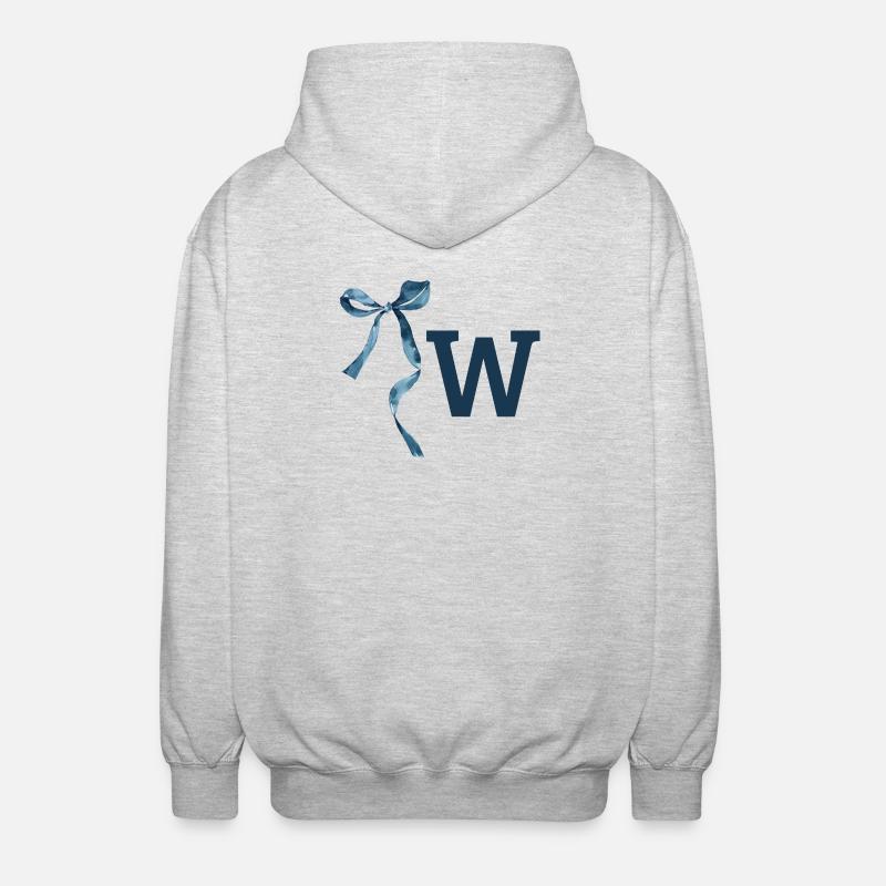 Monogramm mit Geschenkidee - Unisex Kapuzenjacke - Hellgrau meliert