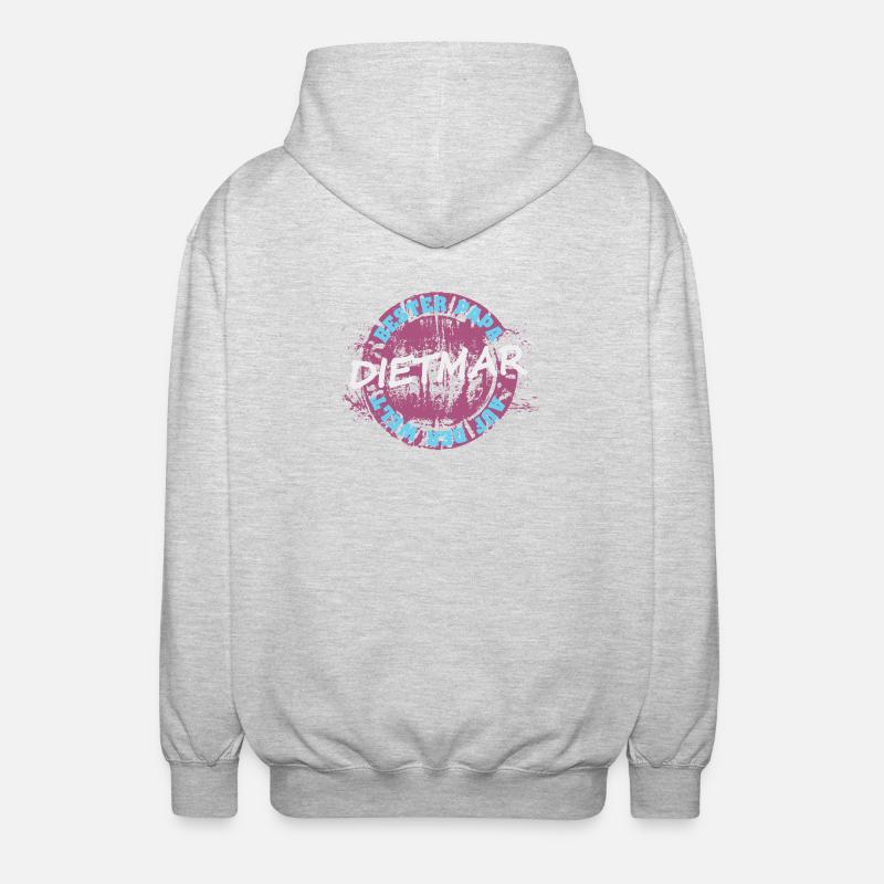 Gift for Dietmar - Unisex Hooded Jacket - light heather grey