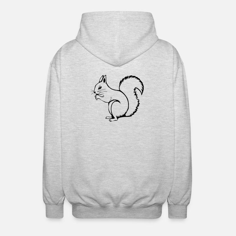 Eichhörnchen - Unisex Kapuzenjacke - Hellgrau meliert