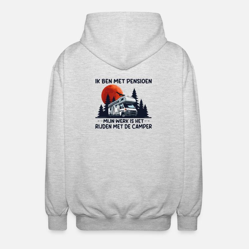 Ich bin ein pensionierter Camper. - Unisex Kapuzenjacke - Hellgrau meliert