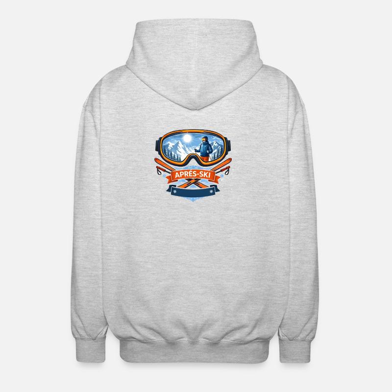 Apres Ski Comic Design - Unisex Kapuzenjacke - Hellgrau meliert