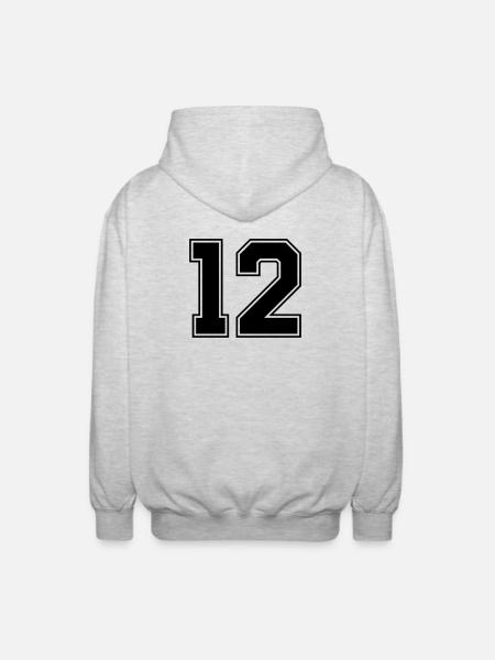 Numéro 12 - Veste à capuche unisexe - gris clair chiné