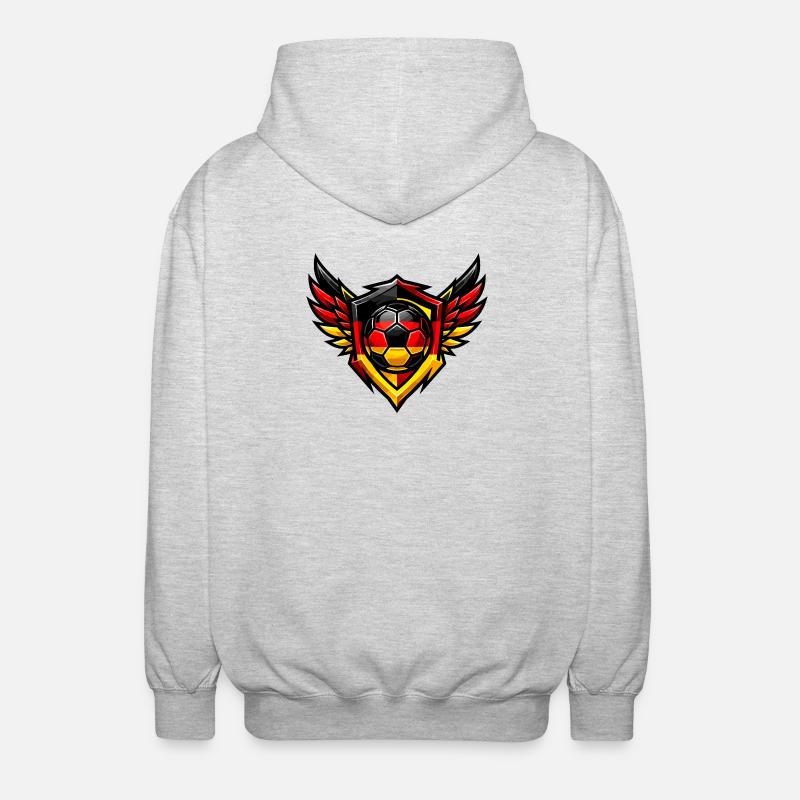 Blason de Soccer Germany - Veste à capuche unisexe - gris clair chiné