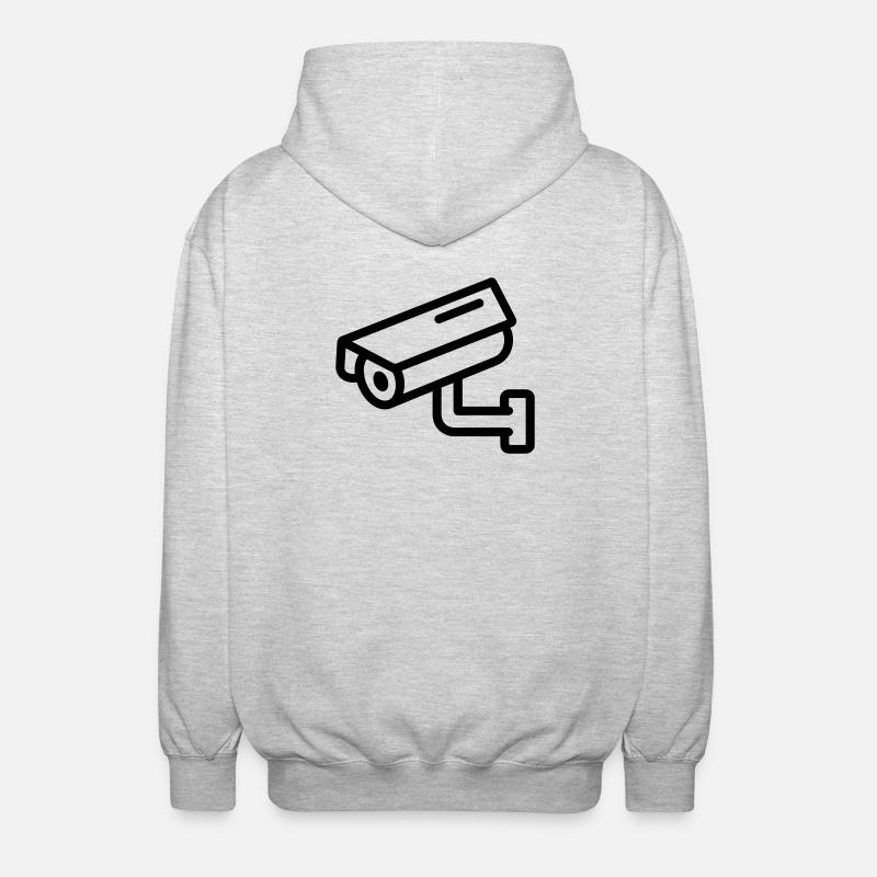 caméra de surveillance - Veste à capuche unisexe - gris clair chiné