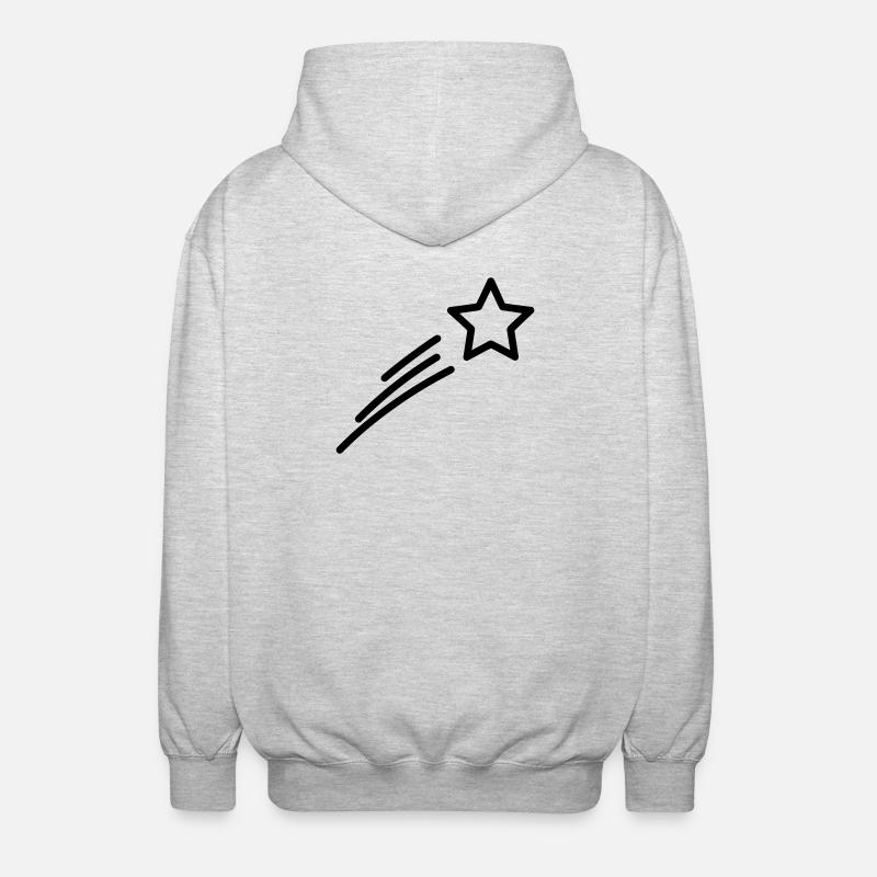 shooting star - Unisex Hooded Jacket - light heather grey