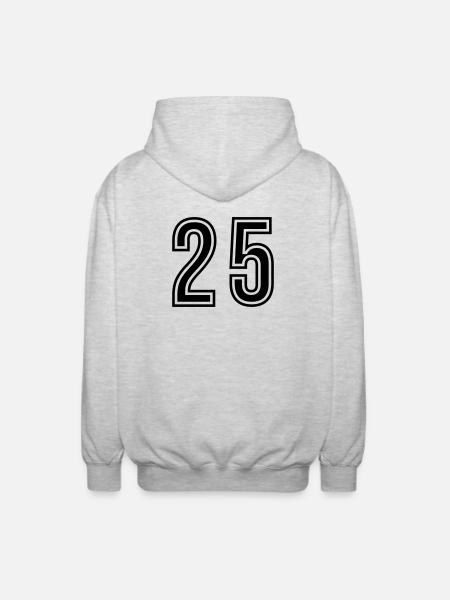 25 Number symbol - Unisex Hooded Jacket - light heather grey