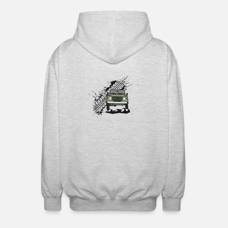 Defender Splash Front - Unisex Hooded Jacket - light heather grey