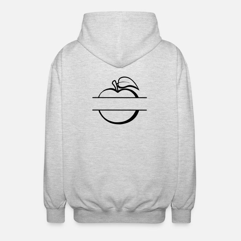 Banner Apfel Logo - Unisex Kapuzenjacke - Hellgrau meliert